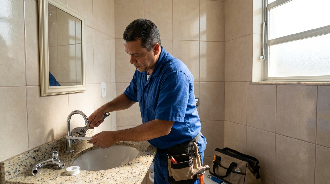 Instalação de torneira de banheiro em Canoas‑RS